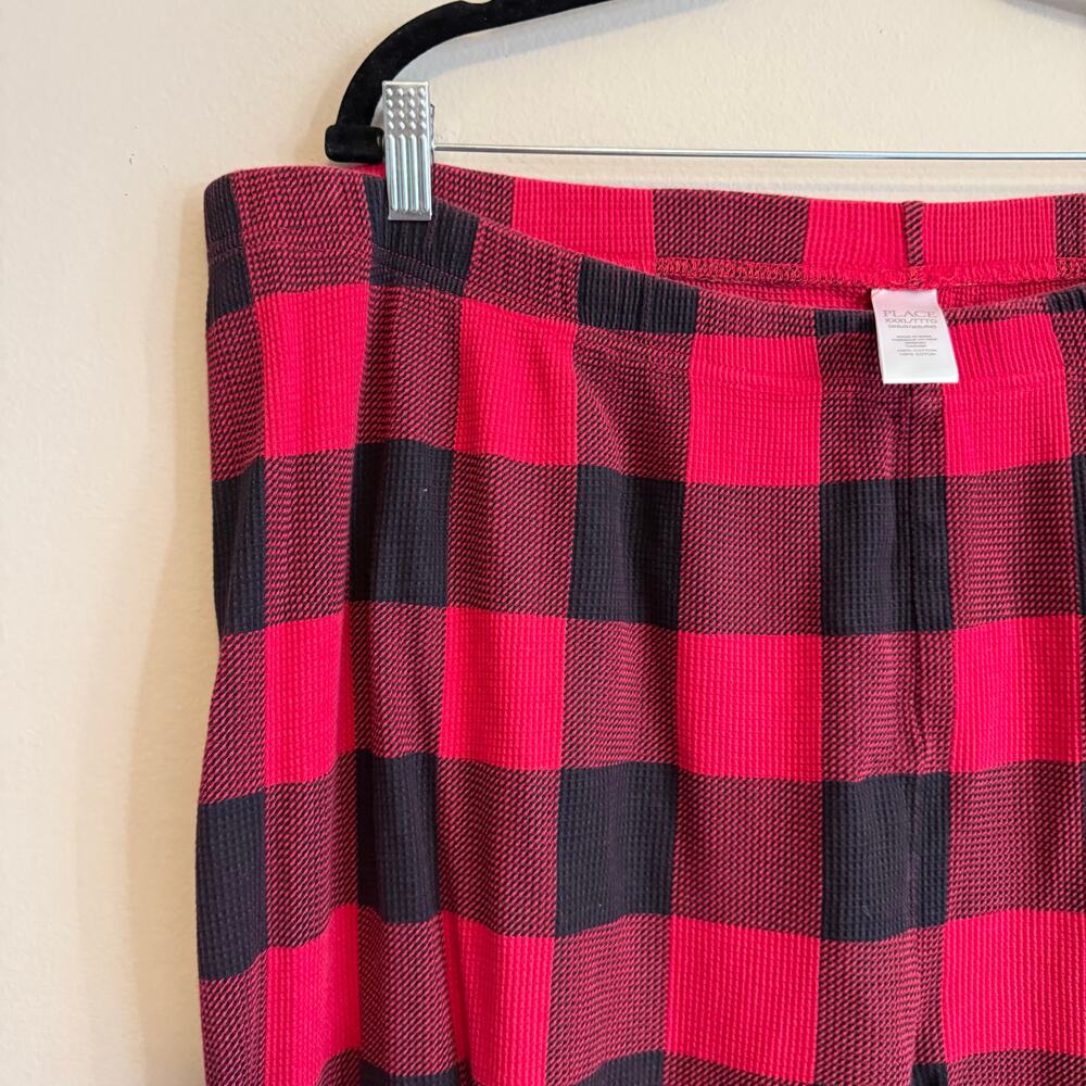Children's Place Red Buffalo Plaid Cotton T-Shirt Pajama Sleepwear Set 3XL - Picture 10 of 11